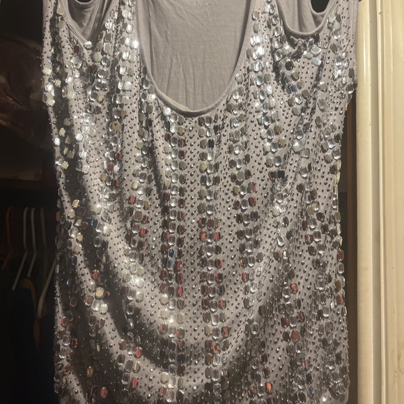 Off shoulders grey blouse - Picture 2 of 5